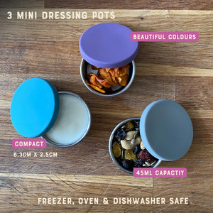 MoonMoon Stainless Steel Dressing & Dips Pots - x3 Pack