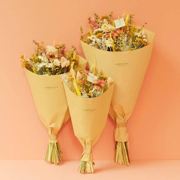 Wildflowers by Floriette Dried Flower Bouquet 50cm - Pink Lemonade