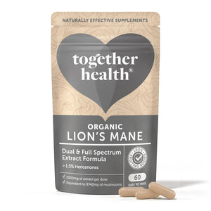 Together Health Lions Mane Mushroom 9740mg High Strenth x60 Capsules – Compostable Packet