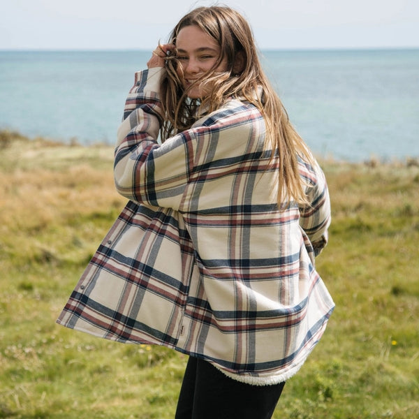 Rapanui Daleside Organic Cotton Sherpa Lined Flannel Jacket
