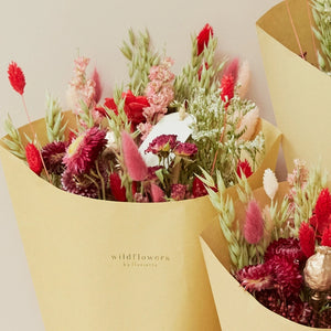 Wildflowers by Floriette Dried Flower Bouquet 50cm - Red