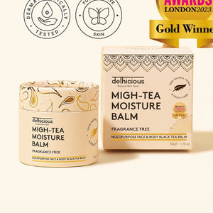 delhicious Migh-Tea Moisture Multipurpose Balm 140g - Fragrance Free - Plastic Freedom