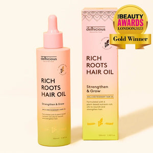 delhicious Rich Roots Hair & Scalp Oil - 50ml - Plastic Freedom