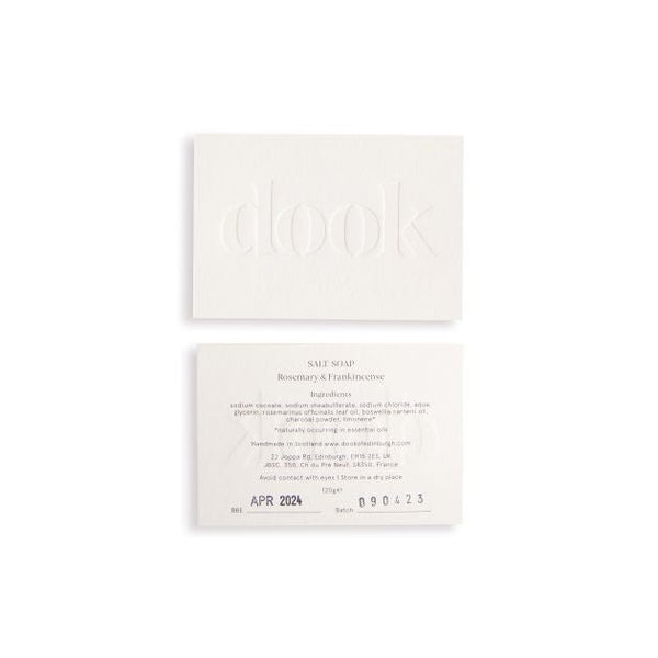 Dook Scottish Salt Soap Bar 120g - Mint, Rosemary & Juniper - Plastic Freedom