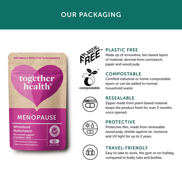 Together Health Menopause Vegan & Organic Supplement x30 – Compostable Packet