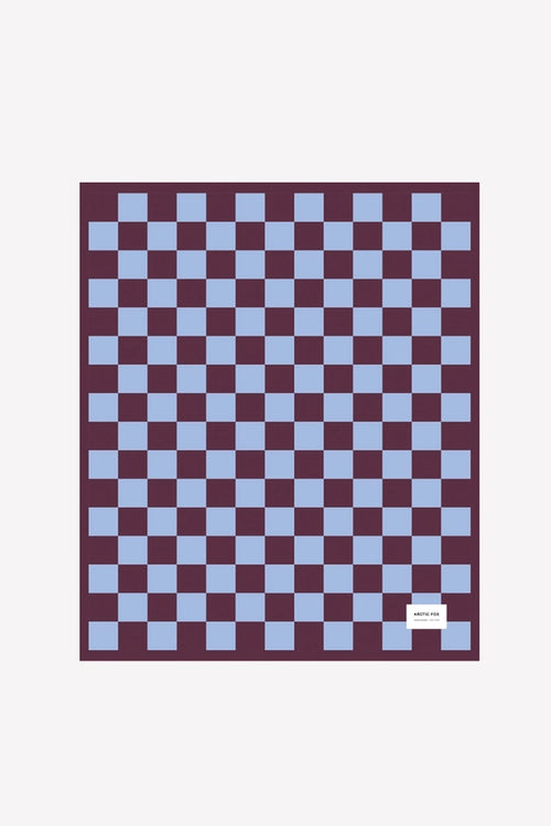 Arctic Fox 100% Recycled Teddy Throw - Khaki Check