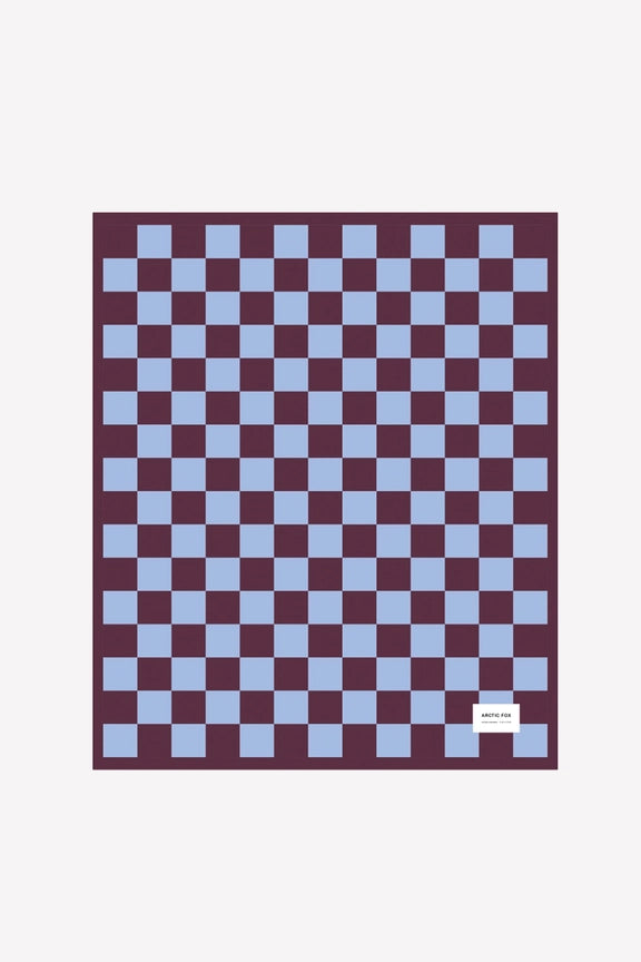 Arctic Fox 100% Recycled Teddy Throw - Khaki Check
