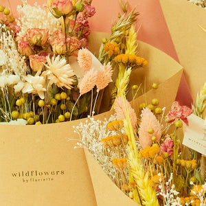 Wildflowers by Floriette Dried Flower Bouquet 50cm - Pink Lemonade