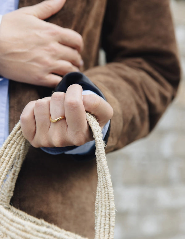 Nordic Muse Gold Organic Flow Waterproof Ring