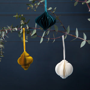 Talking Tables Honeycomb Christmas Baubles - x3 Pack