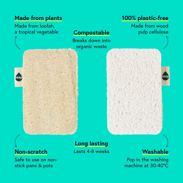 Seep Eco Sponge Scourers - 1 Year Supply