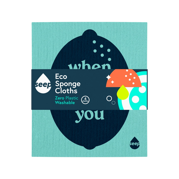 Seep Compostable Sponge Cleaning Cloths - x4 Pack