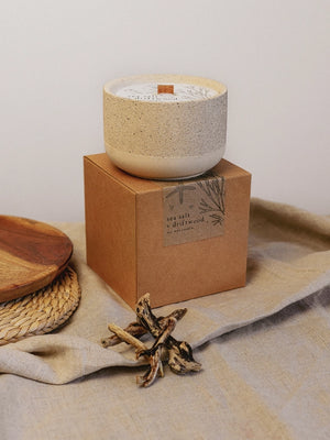 Bobella Co Refillable Vegan Stoneware Candle with Plantable Dust Cover