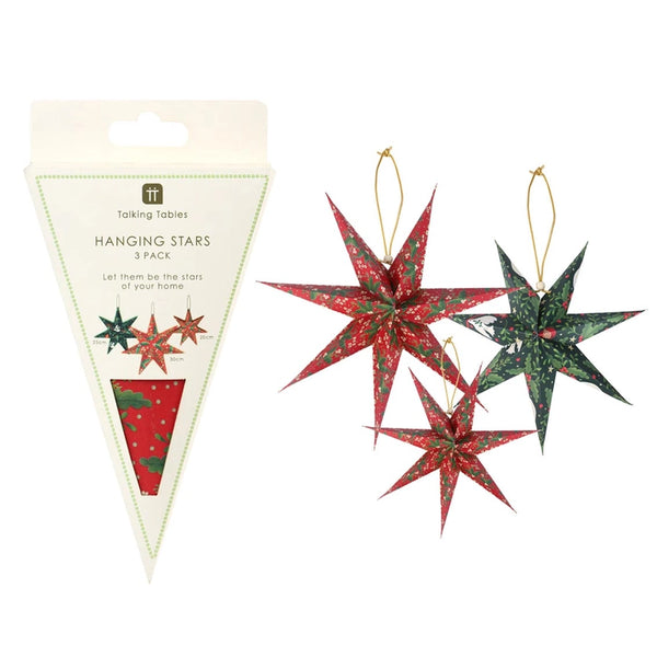 Talking Tables Folklore Paper Stars - x3 Pack