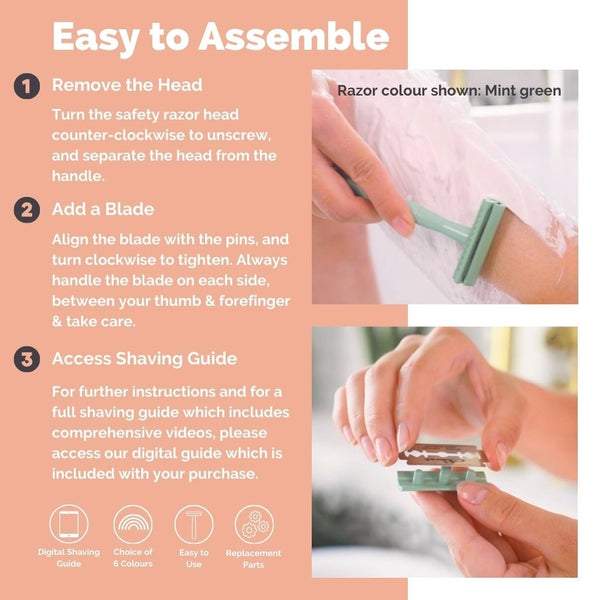 Jungle Culture Reusable Safety Razor + 10 Blades