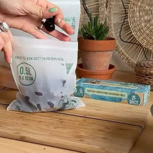 Eco Green Living Home Compostable Resealable Bags - Plastic Freedom