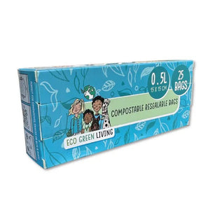 Eco Green Living Home Compostable Resealable Bags - Plastic Freedom