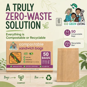 Eco Green Living Sandwich Bags - x50 Bags - Plastic Freedom
