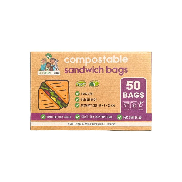Eco Green Living Sandwich Bags - x50 Bags - Plastic Freedom