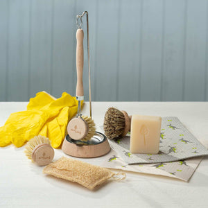 Eco Living Dish Brush with Plant Bristles - Wooden - Plastic Freedom