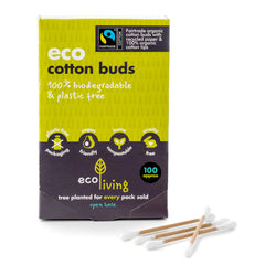 Eco Living Organic & Fairtrade Cotton Buds - x100