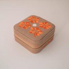 Cai & Jo Travel Linen Jewellery Case Square