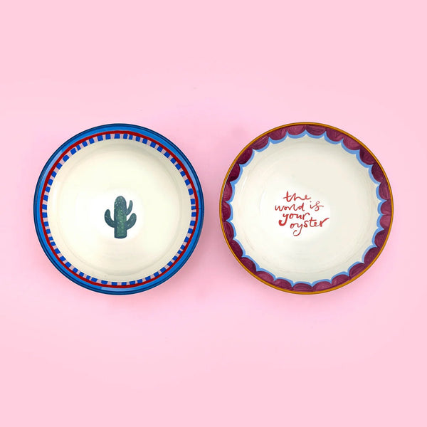 Eleanor Bowmer Cactus & Oyster Nibble Bowls - x2 Pack - Plastic Freedom