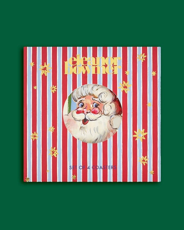 Eleanor Bowmer Icon Cork Backed Christmas Coasters - x4 Pack - Plastic Freedom