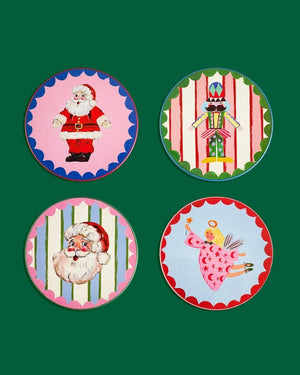 Eleanor Bowmer Icon Cork Backed Christmas Coasters - x4 Pack - Plastic Freedom