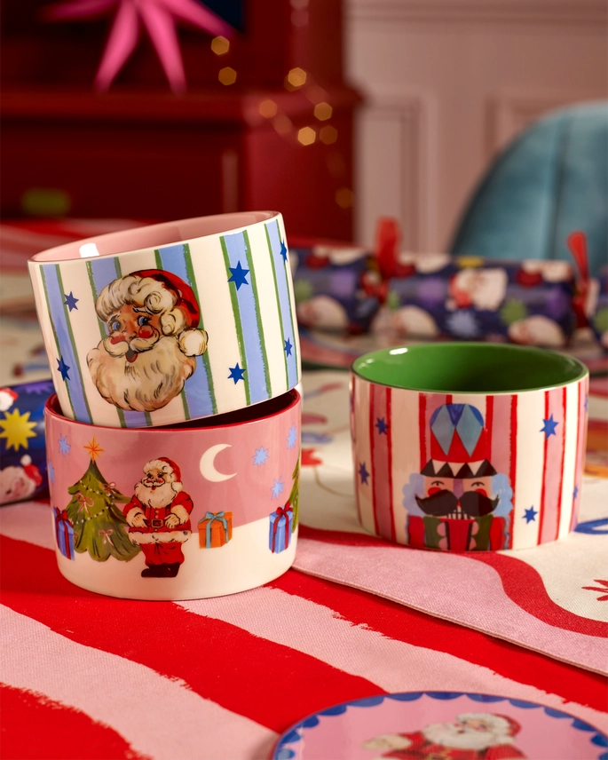 Eleanor Bowmer Merry Icons Nibble Bowls - Set of 3 - Plastic Freedom