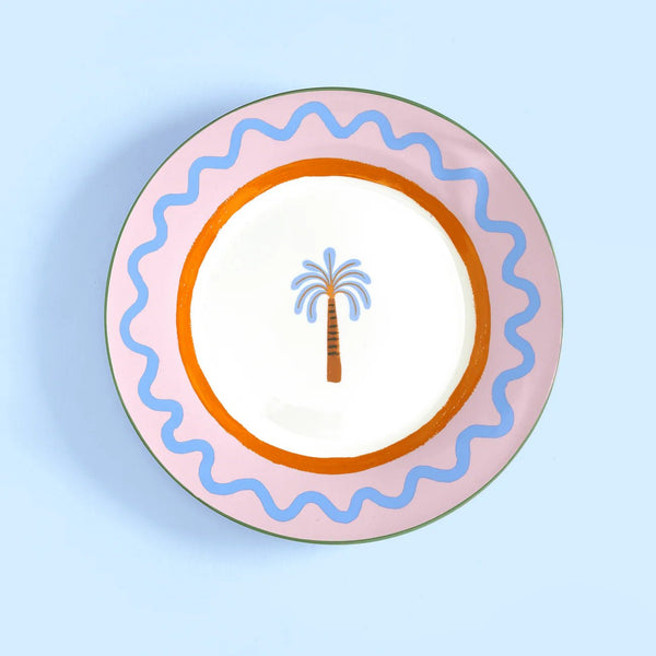 Eleanor Bowmer Palm Tree Dinner Plate - Plastic Freedom