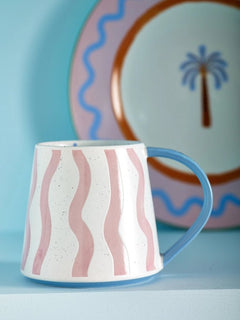 Eleanor Bowmer Pink Wave Mug - Plastic Freedom