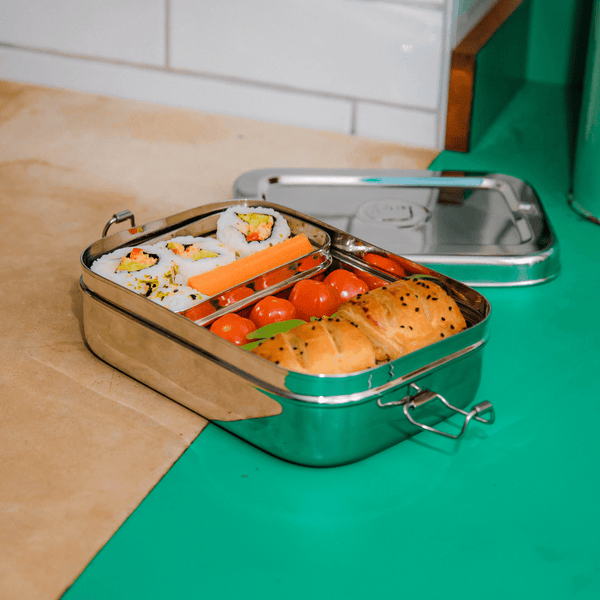 Elephant Box 2-in-1 Stainless Steel Lunchbox - Jumbo - Plastic Freedom