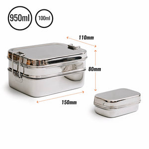 Elephant Box 3-in-1 Stainless Steel Snack Box - Plastic Freedom