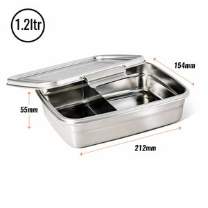 Elephant Box Clip & Seal Leakproof Stainless Steel Lunchbox - Medium - Plastic Freedom