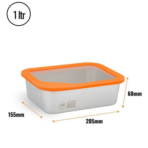 Elephant Box Prepare & Store Containers Orange - Plastic Freedom