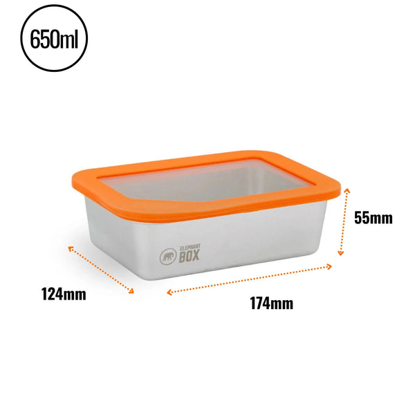 Elephant Box Prepare & Store Containers Orange - Plastic Freedom