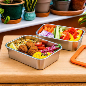 Elephant Box Prepare & Store Containers Orange - Plastic Freedom