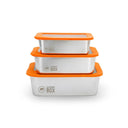 Elephant Box Prepare & Store Containers Orange - Plastic Freedom