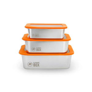 Elephant Box Prepare & Store Containers Orange - Plastic Freedom