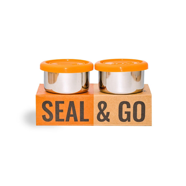 Elephant Box Seal & Go Leakproof Stainless Steel Dressing Pot Pair - Plastic Freedom