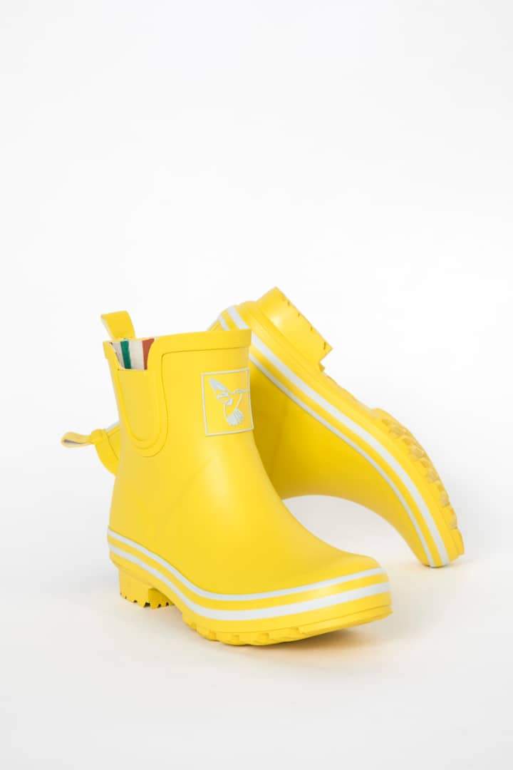 Evercreatures Natural Rubber Ankle Wellies - Yellow - Plastic Freedom