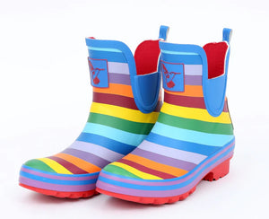 Evercreatures Natural Rubber Wellies - Rainbow