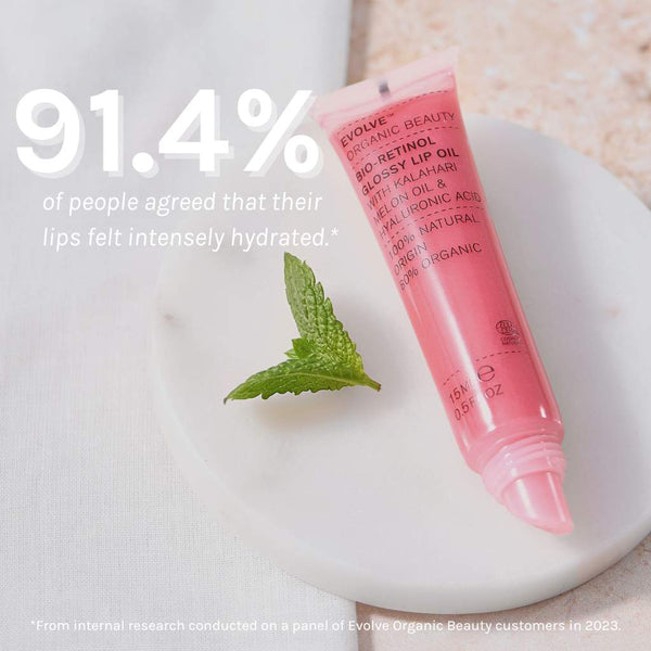 Evolve Beauty Bio-Retinol Glossy Lip Oil - Sugarcane Tube - Plastic Freedom