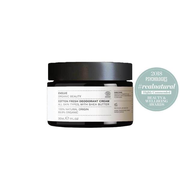 Evolve Beauty Cotton Fresh Deodorant Cream - Plastic Freedom