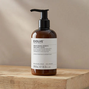 Evolve Beauty African Orange Aromatic Hand & Body Lotion - Recycled Plastic Bottle