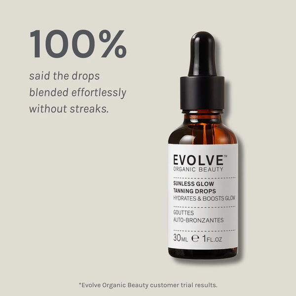 Evolve Beauty Sunless Glow Tanning Drops - 30ml