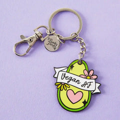 Punky Pins Enamel Keyring - Vegan AF