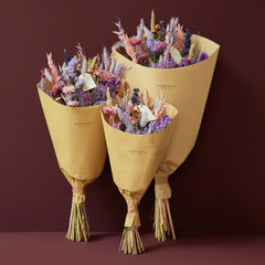 Wildflowers by Floriette Dried Flower Bouquet 50cm - Purple Glow