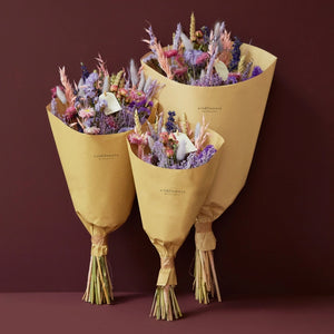 Wildflowers by Floriette Dried Flower Bouquet 50cm - Purple Glow